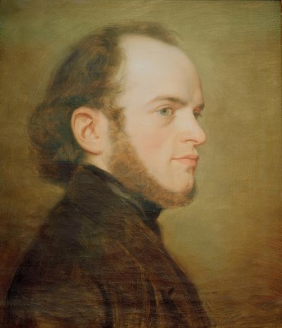 Porträtt av den unge Adolph Menzel av Friedrich Eduard Meyerheim