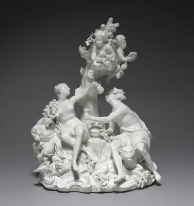 Bacchus och Venus, tillverkare Tournay Factory, Belgien, ca 1755 av Friedrich Elias I Meyer