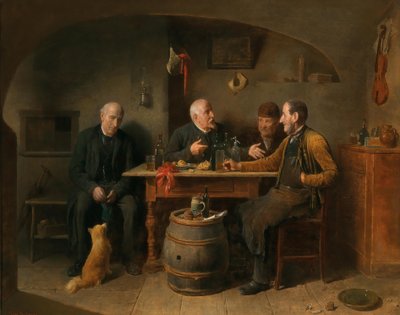 Tyska: Fyra män på en krog En krogscen av Friedrich Friedlander