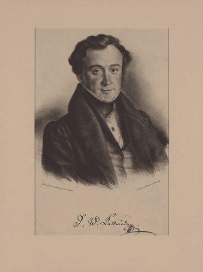 Porträtt av tonsättaren Jan Kalivoda 1801-1866 av Friedrich Gustav Schlick