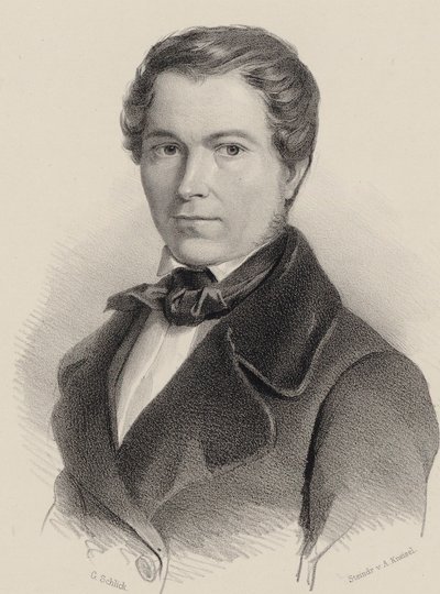 Porträtt av violinisten och kompositören Joseph Labitzky 1802-1881, 1840. av Friedrich Gustav Schlick