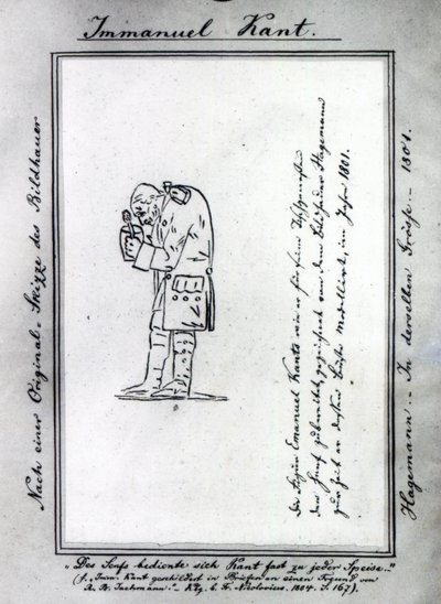 Kant blandar senap, 1801 av Friedrich Hagemann