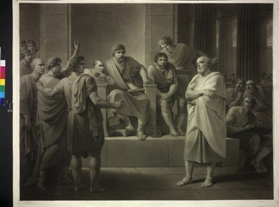 Sokrates inför domarna av Friedrich Heinrich Fuger