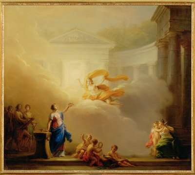 Komedins och tragedins muser (målning på duk) av Friedrich Heinrich Fuger