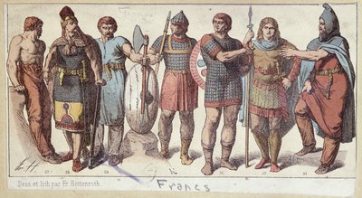 Frankiska soldaters dräkter, ca 1880 av Friedrich Hottenroth