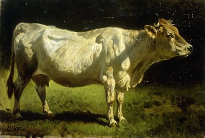 Ko i ett landskap av Friedrich Johann Voltz