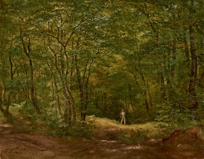 Vandrare i ett skogslandskap av Friedrich Loos