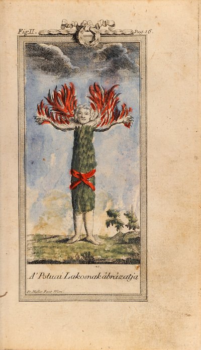 Illustration i Ludvig Holberg- Niels Klims resa till World Underground av Friedrich Müller