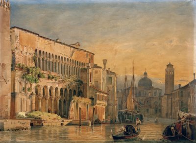 Canal Grande mit Palazzo Fondaco dei Turchi von Friedrich Nerly