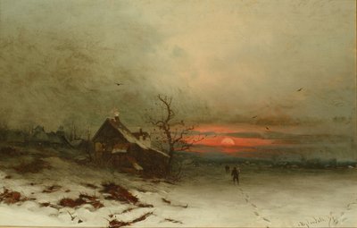 Återvänder hem i solnedgången av Friedrich Nicolai Joseph Heydendahl