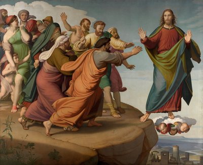 Kristus flyr undan fariséerna av Friedrich Overbeck