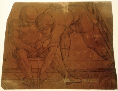 Peter von Amiens utser Gottfried von Bouillon att leda den kristna armén av Friedrich Overbeck