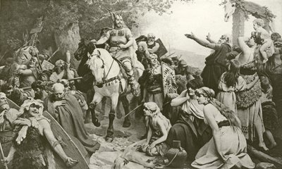 Hermanns triumf över romarna (gravyr) av Friedrich Paul Thumann
