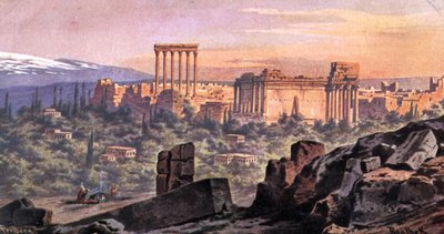 Baalbek Libanon (tryck) av Friedrich Perlberg