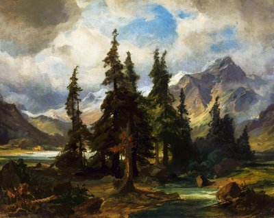 Norskt landskap. av Friedrich Preller the Elder