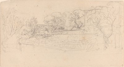 En terrasserad trädgård vid en villa av Friedrich Salathé