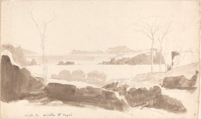 Utsikt över öarna Nisida och Capri av Friedrich Salathé