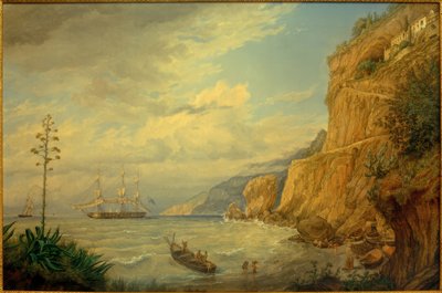 F.Thöming, kapucinerklostret nära Amalfi av Friedrich Thöming