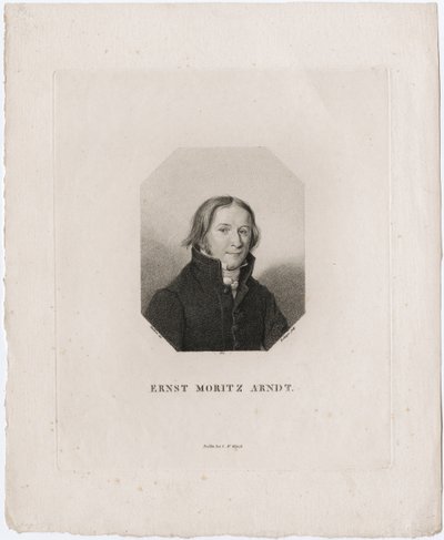 Porträtt av Ernst Moritz Arndt, 1817 av Friedrich Wilhelm Bollinger
