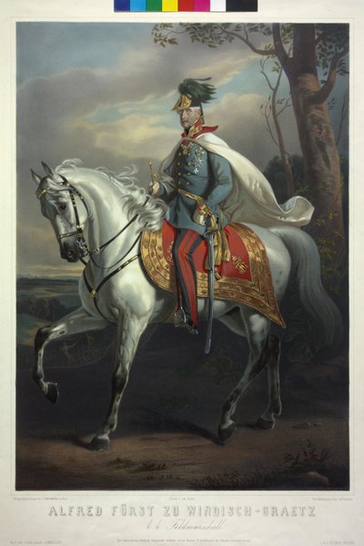 Alfred Prins av Windisch-Graetz Kejserlig och kunglig fältmarskalk av Friedrich von Amerling