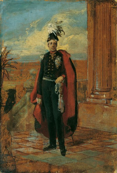 Utkast till målning "Kejsar Franz I av Österrike i preussisk generals uniform" av Friedrich von Amerling