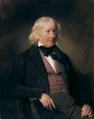 German: Porträt des Bildhauers Bertel Thorvaldsen (1770-1844) av Friedrich von Amerling