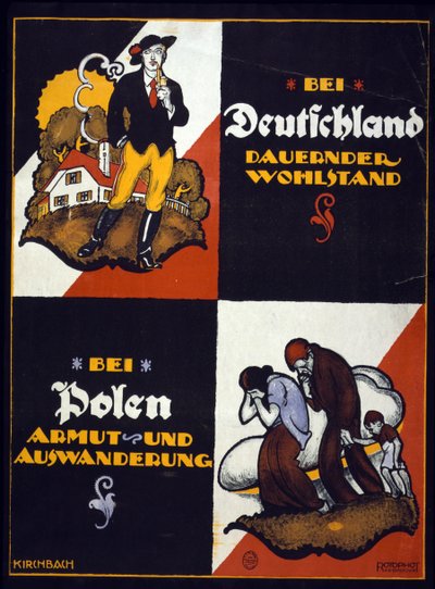 Tysk anti-polsk affisch av Fritz Gottfried Kirchbach