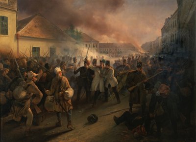 General Heinrich Hentzy von Arthurms heroiska död av Fritz L
