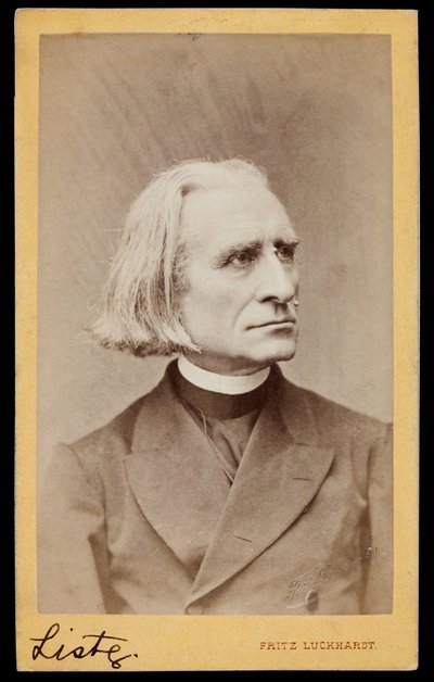 Porträtt av Franz Liszt av Fritz Luckhardt