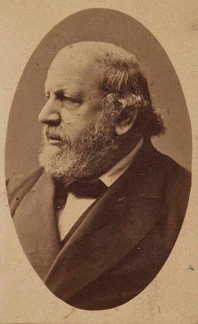 Porträtt av kompositören Ferdinand von Hiller 1811-1885, ca. 1880. av Fritz Luckhardt
