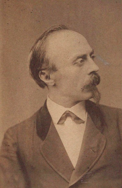 Porträtt av kompositören Hans von Bülow 1830-1894, ca. 1875. av Fritz Luckhardt