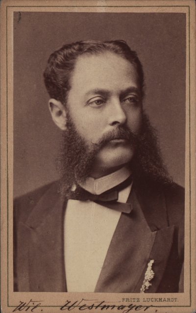 Porträtt av kompositören Wilhelm Westmeyer 1829-1880. av Fritz Luckhardt