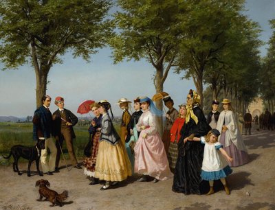 The Promenade (olja på duk) av Fritz Paulsen