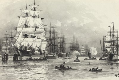 Segelfartyg hamn av Fritz Stoltenberg