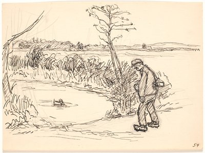 Bonden vid den frusna sjön av Fritz Syberg