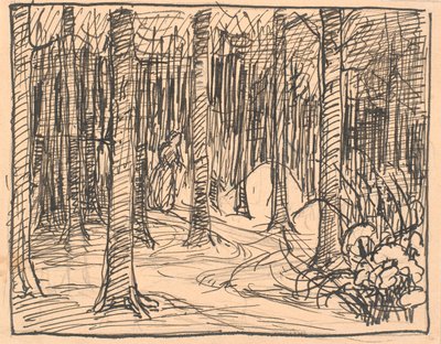 Djupt inne i skogen korsades stigarna... av Fritz Syberg