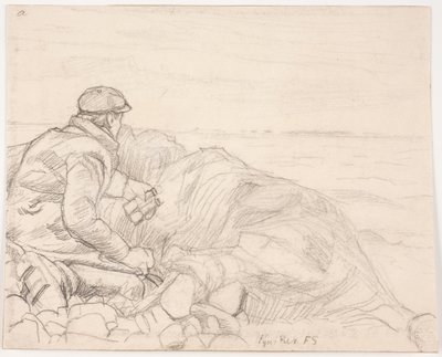 Johannes Larsen studerar av Fritz Syberg