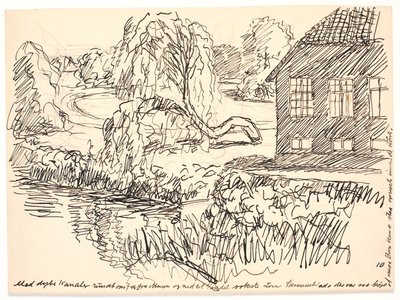 Med djupa kanaler runt... av Fritz Syberg
