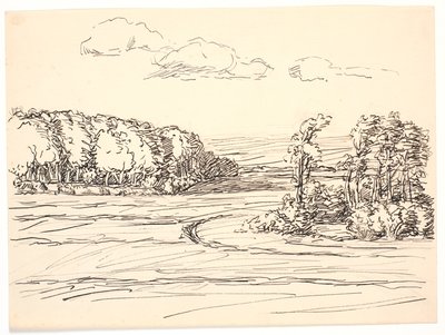 Runt om på åkrarna och ängarna låg stora skogar av Fritz Syberg