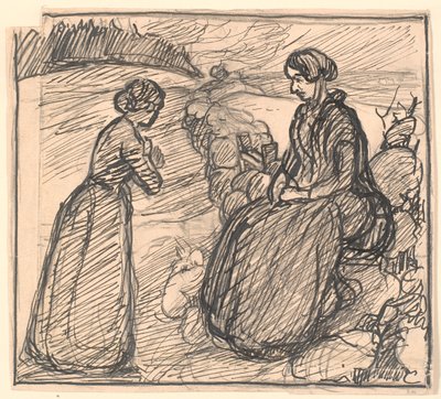 Utkast till H.C. Andersen "Berättelsen om en mamma" av Fritz Syberg