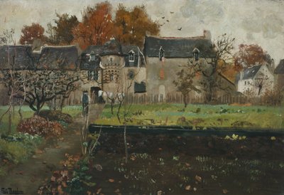 Fransk bondgård, ca 1900 (målning) av Fritz Thaulow