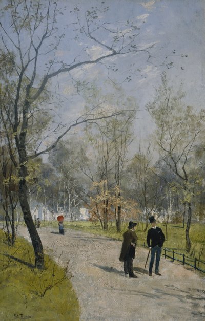 Från den kungliga trädgården (olja på duk) av Fritz Thaulow