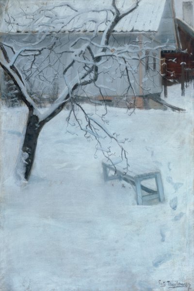 I februari (Vinderen gård) av Fritz Thaulow