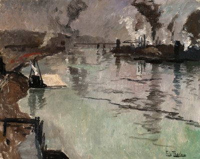 Skorskor längs floden av Frits Thaulow