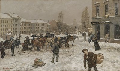 parlamentstorget av Fritz Thaulow