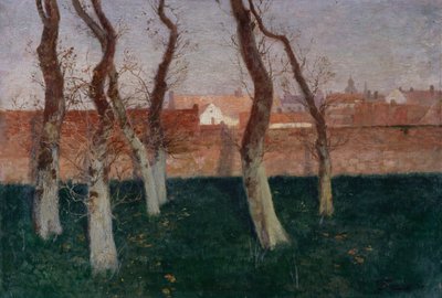 Den muromgärdade trädgården, 1893 av Frits Thaulow