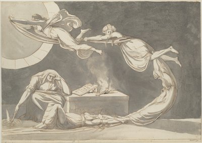 Besvärsscen med en häxa vid altaret, 1779. av Füssli