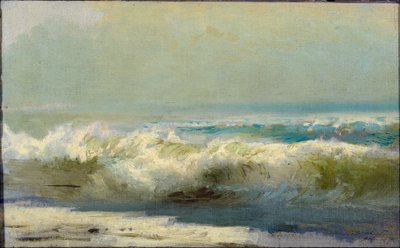 Surfa i Jalta par Vasilyev, Fjodor Alexandrovich (1850-1873). Olja på duk av Fyodor Alexandrovich Vasilyev
