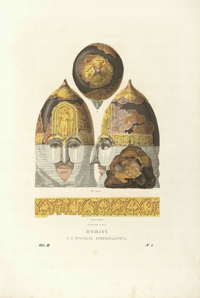 Storprins Jaroslav II Vsevolodovichs hjälm, 1840-talet av Fyodor Grigoryevich Solntsev