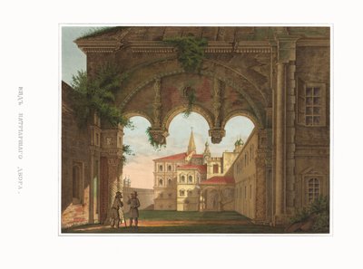 Utsikt över de patriarkala kamrarna. Ur den ryska statens fornminnen, 1849-1853. av Fyodor Grigoryevich Solntsev